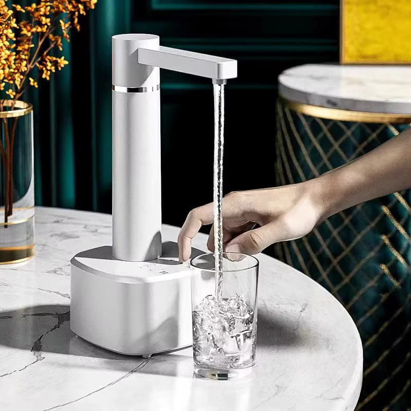 NOCCLILI Elektrischer Wasserpumpenspender mit faltbarer Basis und USB-Aufladung, Weiß - Bild 3