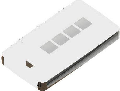 TEKO Fernbedienungsgehäuse 13124.30 aus ABS und Zink in Weiß und Lichtgrau, B: 71,5 cm, H: 39,3 cm, T: 11,5 cm - Bild 1