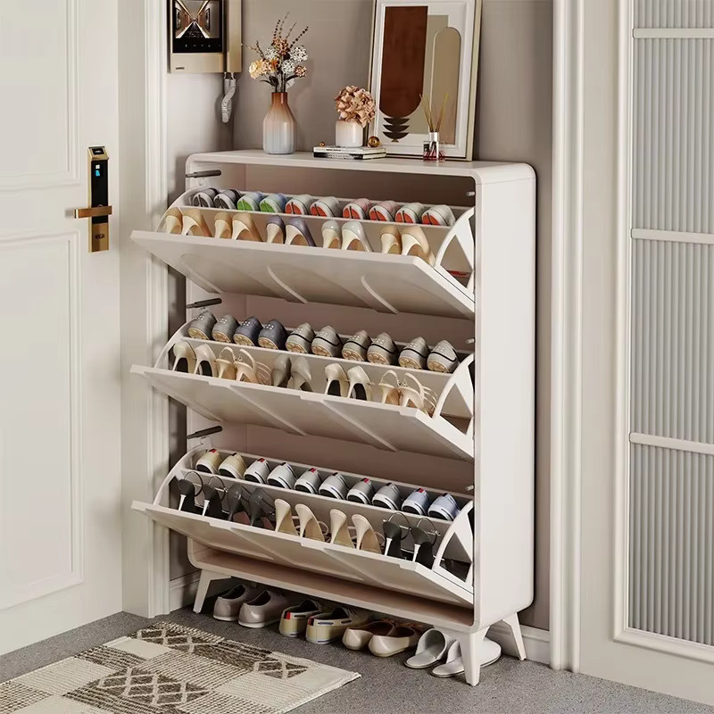 ZUltra Schuhschrank in Weiß mit mattem Finish und schmalem Design für die Eingangshalle - Bild 2