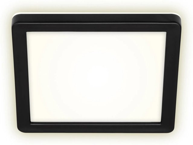 Brilo LED-Außenleuchte Frankfurt Schwarz eckig Up-Down Wandleuchte IP44 - Bild 1