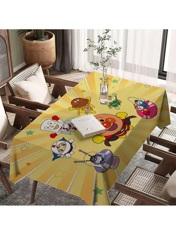 Wasserdichte und wiederverwendbare rechteckige Tischdecke Anpanman für Kinder von Fiesta Home Decor - Bild 5