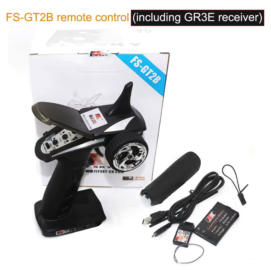 Flysky FS-GT2B 2,4G 3CH Fernbedienung mit Empfänger, Akku und USB-Kabel - Bild 2