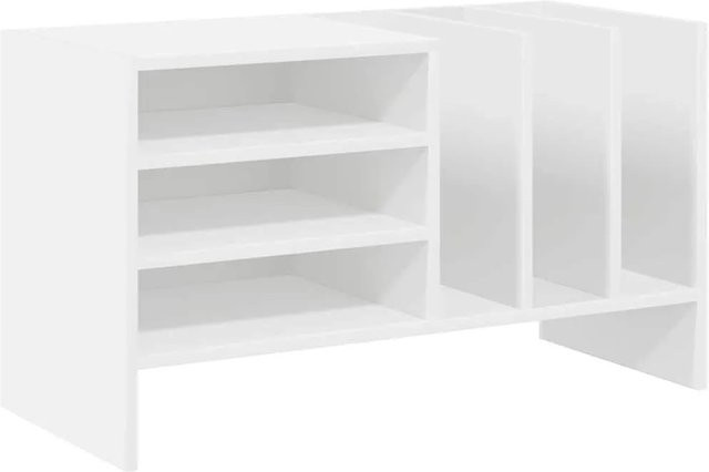 vidaXL Schallplattenschrank Weiß aus MDF mit Medienfächern B/T/H: 78,5 x 35 x 45 cm - Bild 1