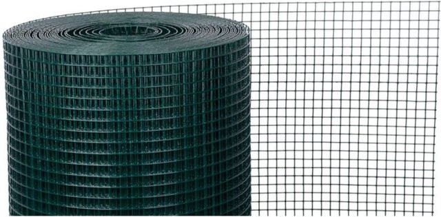 PROREGAL Maschendrahtzaun KEEPY Vierkantgeflecht, Grün, H x L: 0,5 x 5 m, Maschenweite: 19 x 19 mm, Drahtstärke: 1,45 mm, PVC-beschichtet - Bild 1