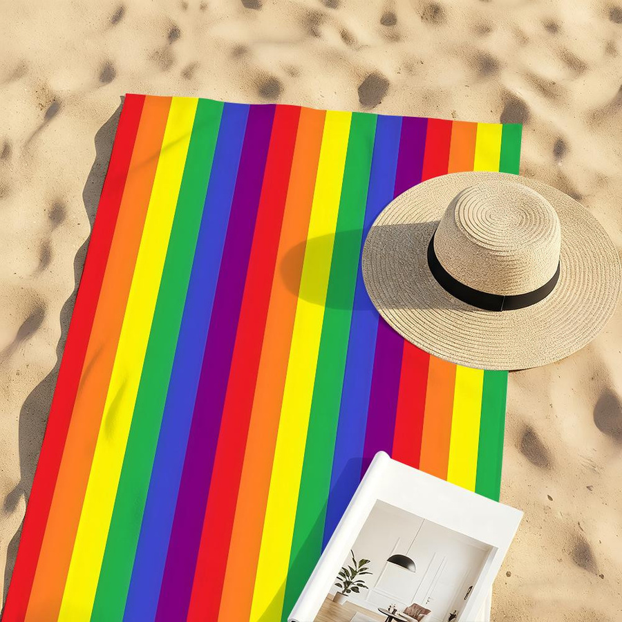 Schnelltrocknendes Regenbogen Strandtuch Multicolor B: 30 cm, H: 60 cm - Bild 3
