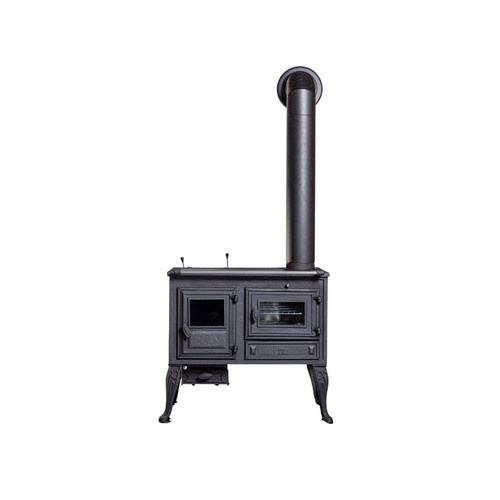 GLOBEFIRE Holzherd Titan in Schwarz aus Gusseisen mit 8,8 kW, B/T/H: 83,0 x 81,0 x 54,0 cm - Bild 2