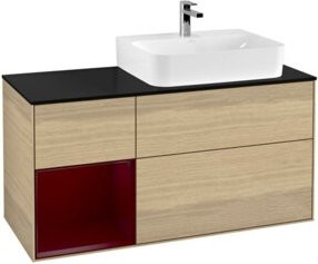 V&B Waschtischunterschrank Finion mit Wandbeleuchtung in Eiche, Breite: 120 cm - Bild 1