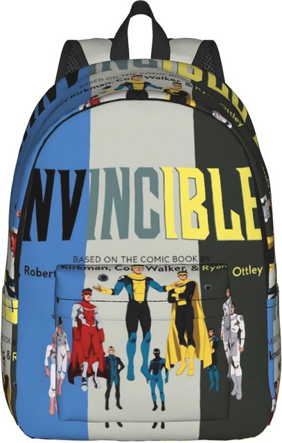 Fancy Style Studio Invincibles Comic Rucksack aus Leinwand für Laptop bis 14 Zoll, Multicolour - Bild 1