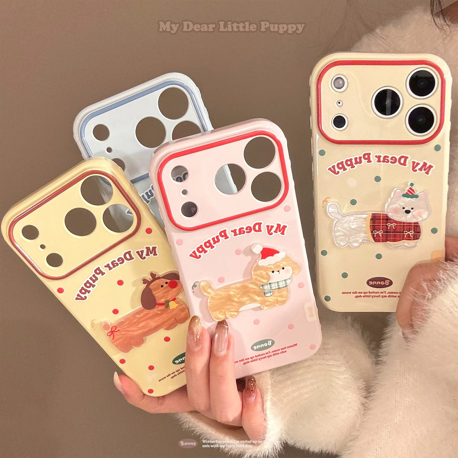 Stoßfeste iPhone Schutzhülle mit koreanischem Polka Dots 3D Cartoon Shell Muster und Tier-Design in Multicolour für iPhone 17 16 15 14 13 12 Pro Max - Bild 2
