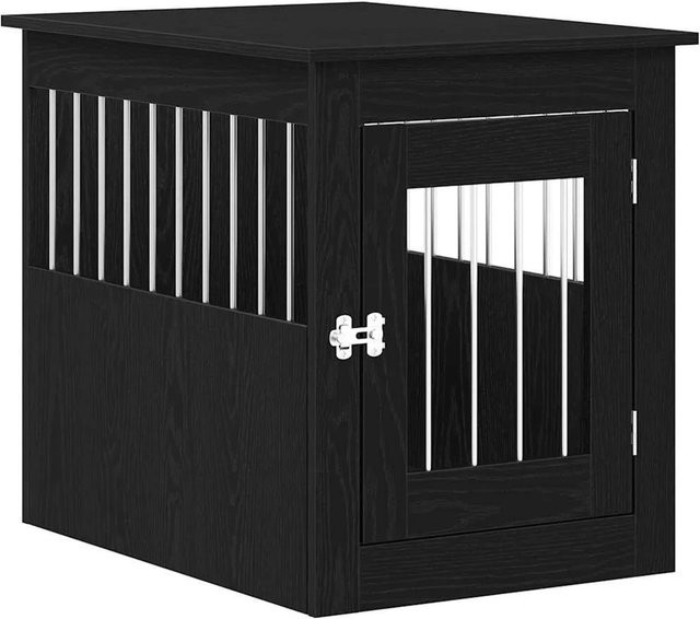 vidaXL Hundebox im Möbel-Stil Schwarz, B/T/H: 55 x 75 x 65 cm - Bild 1