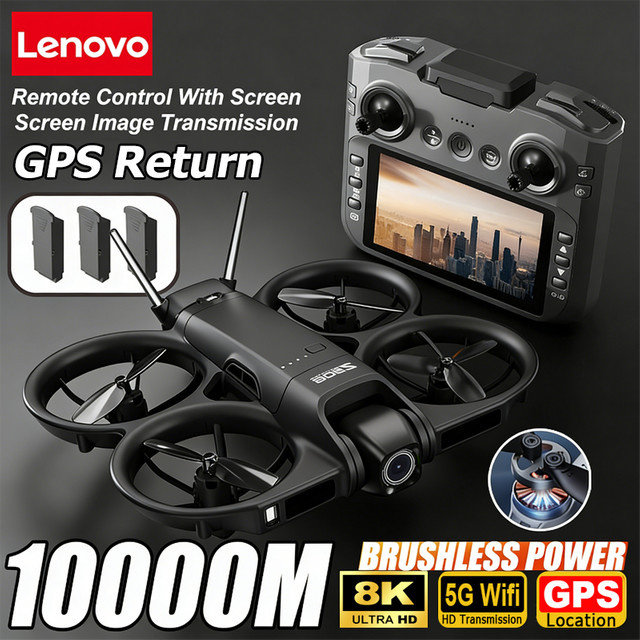 Lenovo Z906 Drohne in Grau mit 8K HD Luftaufnahmen, GPS, intelligenter Hindernisvermeidung und faltbarem Design mit bürstenlosem Motor - Bild 1