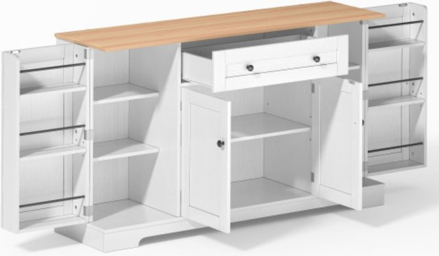 Modernes Küchenbuffet von TG Electrical DE in Weiß, B/T/H: 138 x 40 x 85 cm - Bild 1