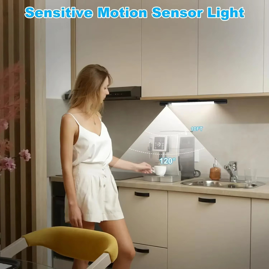 SKYSHADOW Kabelloses LED-Nachtlicht mit Bewegungsmelder und RGB-Multicolor-Funktion, Akku-Schranklampe für Küche und Schlafzimmer, Weiß - Bild 6