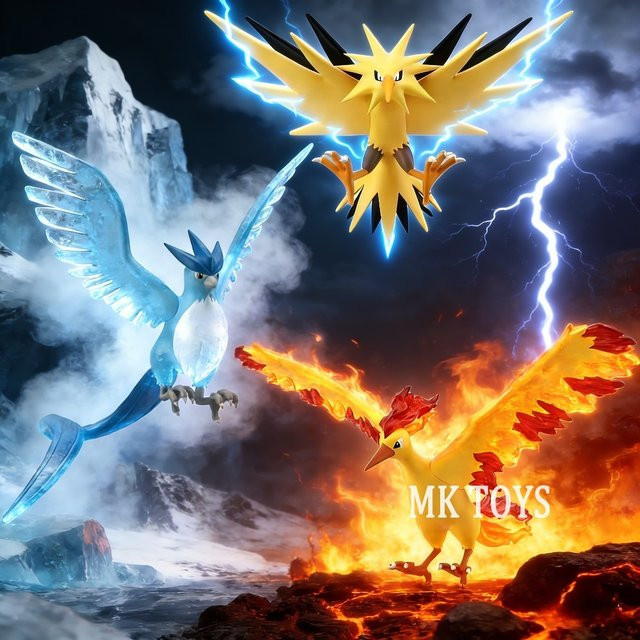 Bandai Pokémon Articuno Moltres Zapdos, Actionfiguren, PVC-Statue - Bild 1