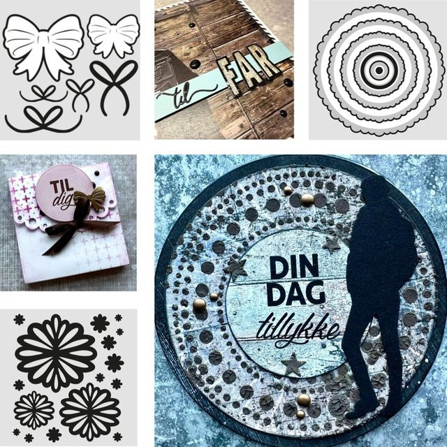 Prägevorlage mit gewellter Spitze und Stanzformen für Scrapbook, Tagebuch-Dekoration und DIY-Grußkarten - Bild 1