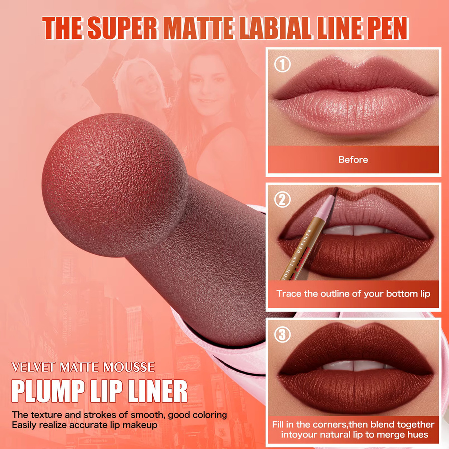 W3W Liquid Lip Liner, Matt, Wasserdicht - Bild 2