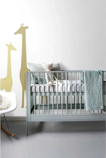 ESTAhome Fototapete Giraffen in Ockergelb für Kinderzimmer und Babyzimmer, Vlies, Breite: 150 cm, Höhe: 279 cm - Bild 1