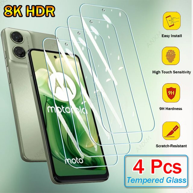 4er-Pack Gehärtetes Glas Display Schutz für Motorola Moto G84 G14 G24 G54 G64 G23 G32 G73 G13 E14 E13 G30 G20 Pro in Transparent - Bild 1