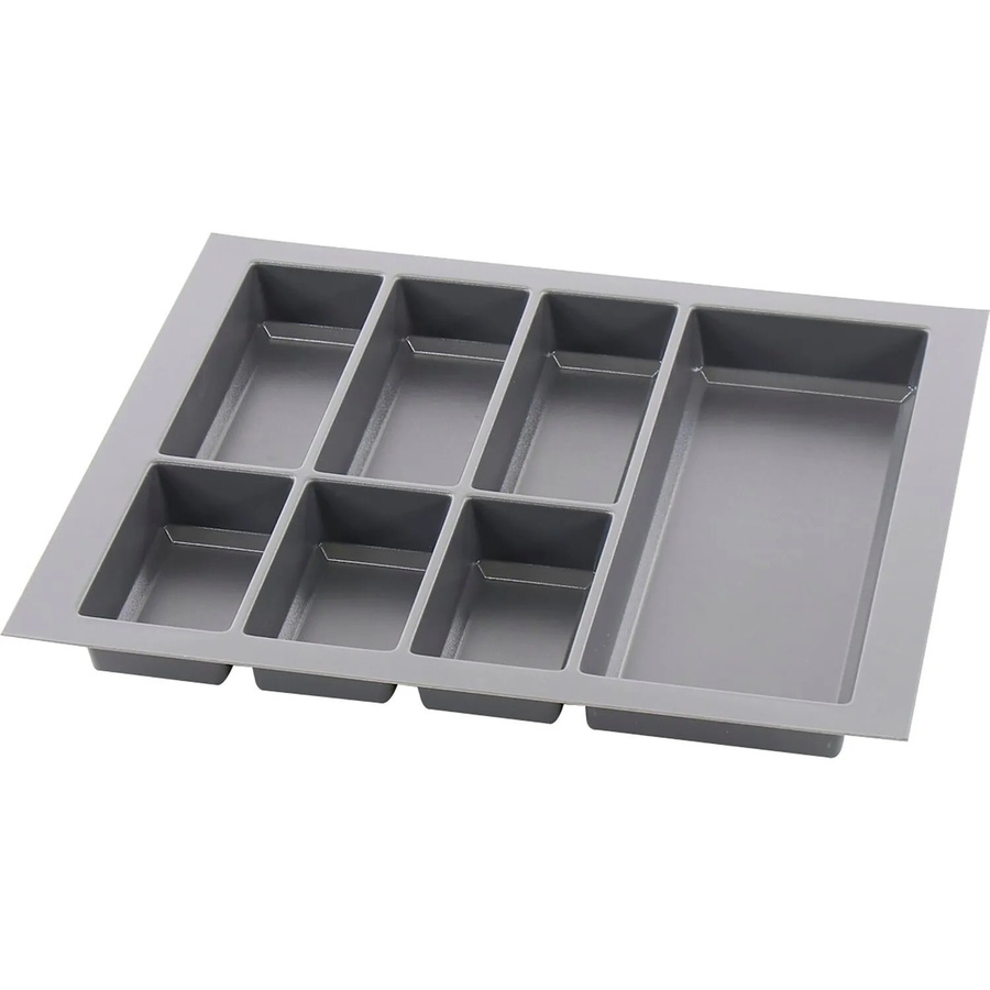 Agoform Besteckeinsatz Classico aus Kunststoff in Schiefergrau, B/T/H: 49,0 x 45,5 x 5,05 cm, kürzbar - Bild 2