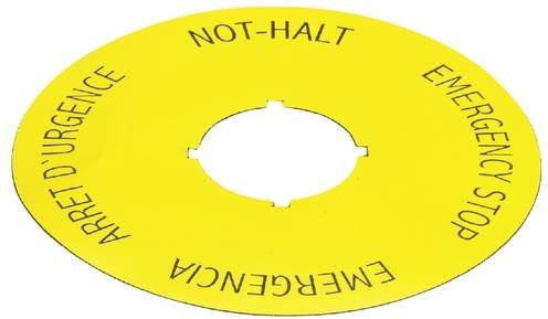 Wieland Electric Not-Aus Schild SNH 6010 R1.200.6010.0, gelb, B: 7,5 cm, H: 7,5 cm - Bild 1