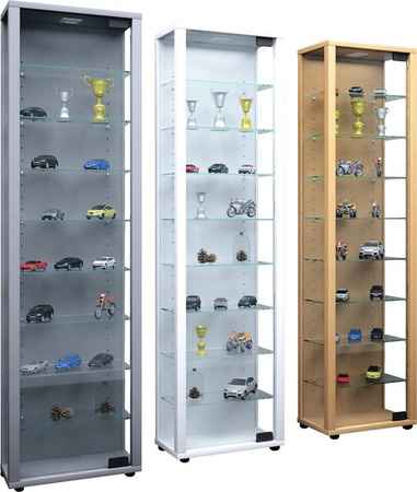 VCM Glasvitrine Edana Maxi als Standvitrine mit ESG-Sicherheitsglas und Einlegeböden, H x B x T: 115 x 33 x 18 cm