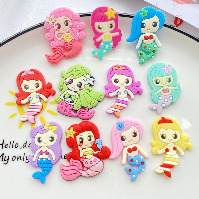 10 Stück TSXJY Meerjungfrau Serie DIY Klebeaufkleber aus PVC in Multicolour für Handwerk und Dekoration - Bild 1