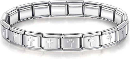 Hapiship Armband Armreif, Edelstahl, Weiß, Damen - Bild 1