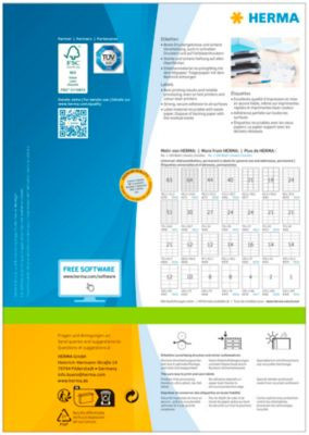 Herma Adressetiketten Universal Weiß, B: 99,1 mm, H: 38,1 mm, 1400 Stück - Bild 2