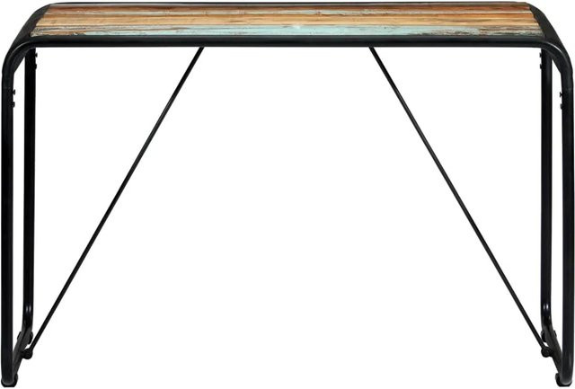 vidaXL Esstisch aus Massivholz im Industrial Design, braun, B/T/H: 118 x 60 x 76 cm - Bild 1