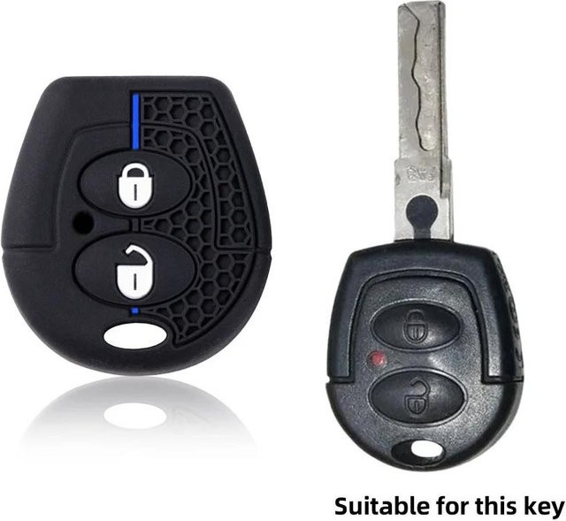 Silikon Autoschlüsselhülle Abdeckung in Schwarz für Skoda Octavia Mk1, VW Fox, Seat Cordoba, Leon, Ibiza 6L - Bild 1