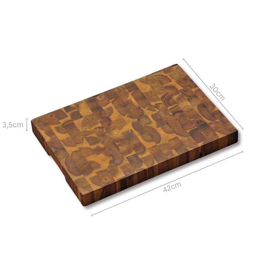Kesper Tranchierbrett aus Akazie Holz in Braun mit Griff, Rechteckig, B/H/L: 30 x 4 x 42 cm - Bild 2