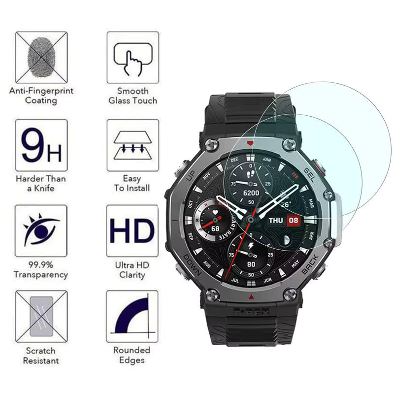Displayschutzfolie Amazfit T-Rex 3, Silikon, transparent - Bild 4