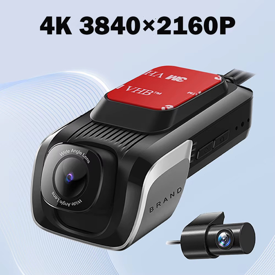 Avnononider Dashcam Set mit 4K UHD Auflösung und Nachtsicht, 2160P Loop-Aufnahme, Weitwinkel DVR-Autokamera für vorne und hinten, Schwarz - Bild 4