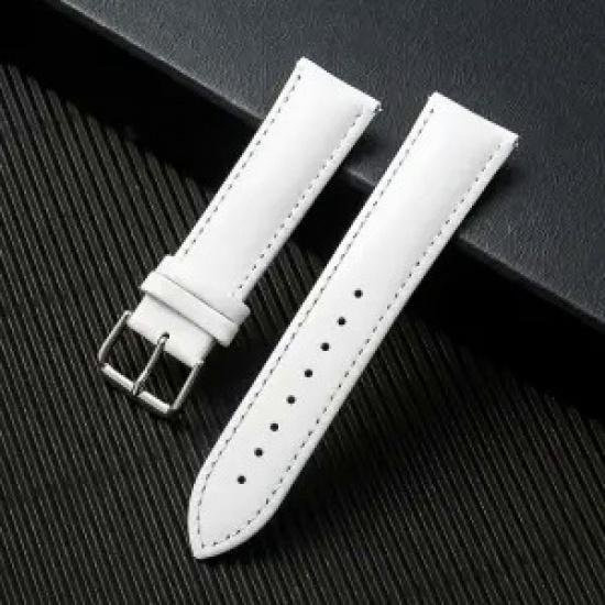 Foucsontop Uhrenarmband Leder, Weiß, 14 mm, Unisex - Bild 1