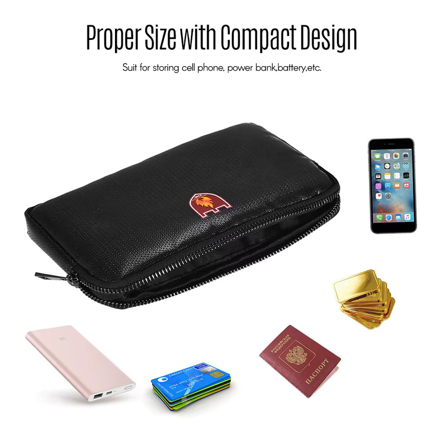 Aibecy Feuerfester und wasserabweisender Organizer aus Silikon in Schwarz, B: 20,8 cm x H: 11,8 cm x T: 11,8 cm - Bild 2