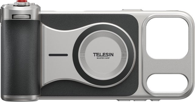 TELESIN Master Phone Kamera Grip für iPhone 17 Pro und iPhone 17 Pro Max mit Fernauslöser in Silber - Bild 1