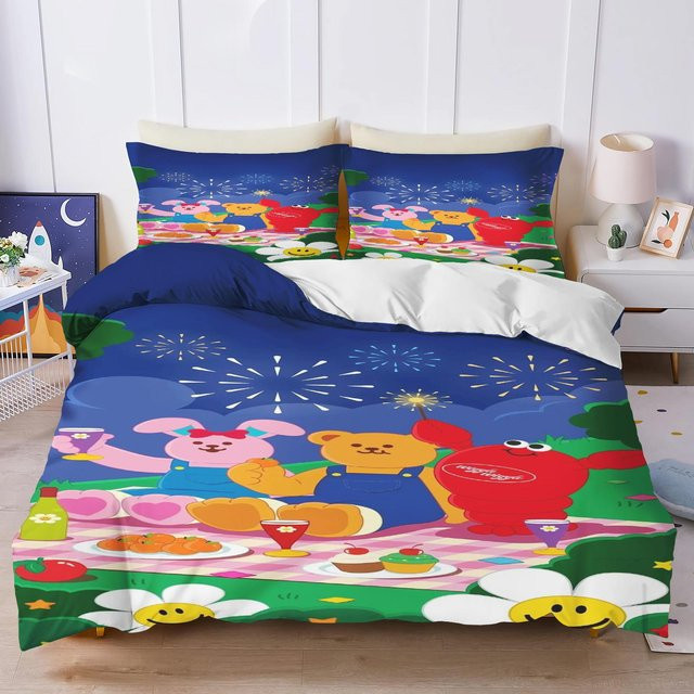 Wiggle Wiggle 3D Kinderbettwäsche-Set aus 3 Teilen, Bettbezug und Bezug, Größe: 140 x 210 cm - Bild 1