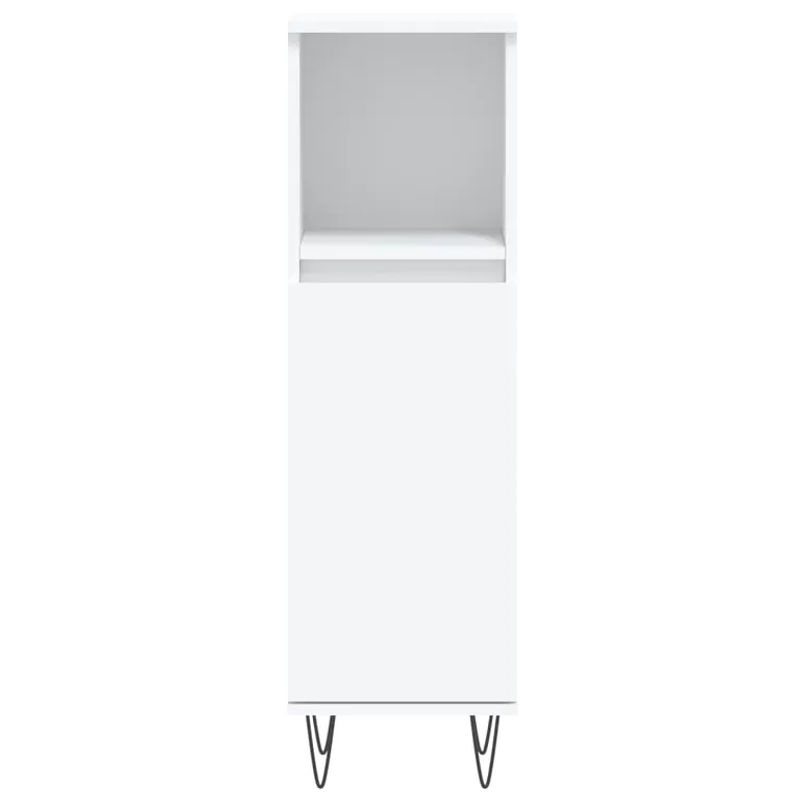 vidaXL Badschrank Weiß im industriellen Stil mit Regalfach und Türen, B/T/H: 30 x 30 x 100 cm - Bild 2