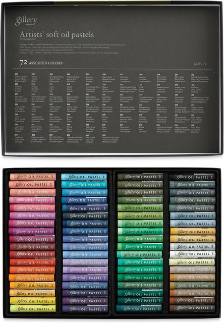 Mungyo Gallery Artists Weichölpastell Set mit 72 Farben in Multicolour und Schwarz - Bild 1