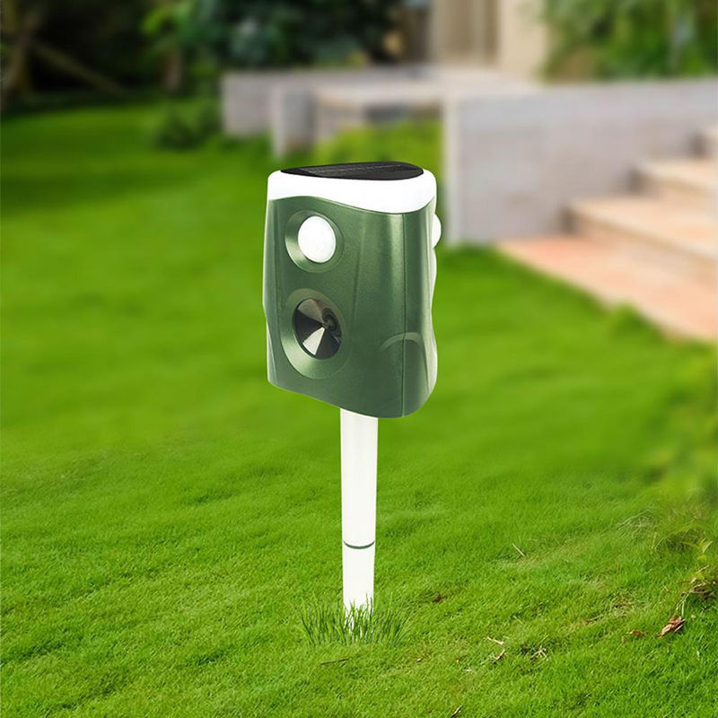 TOMTOP JMS Solar-Tierabwehr mit 360 Grad Ultraschall, wasserdicht mit PIR-Sensor und 4 Betriebsmodi, grün - Bild 4