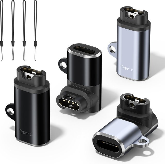 USB-C Ladeadapter für Garmin Smartwatches in Schwarz - Bild 1
