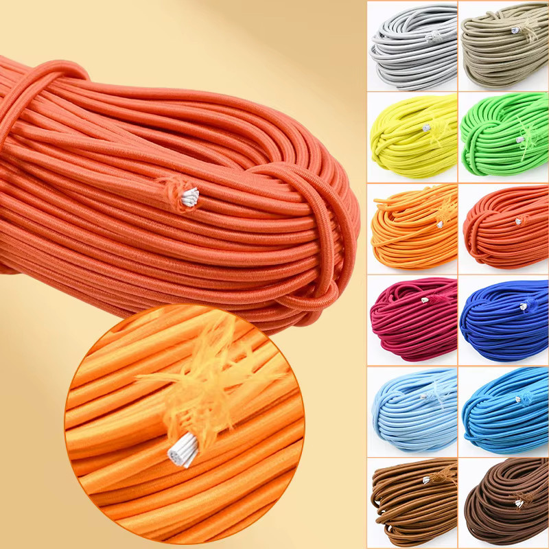 Meetee Elastisches Bungee-Seil, 3 mm Durchmesser, Kunststoffbeschichtet, Mehrfarbig - Bild 2