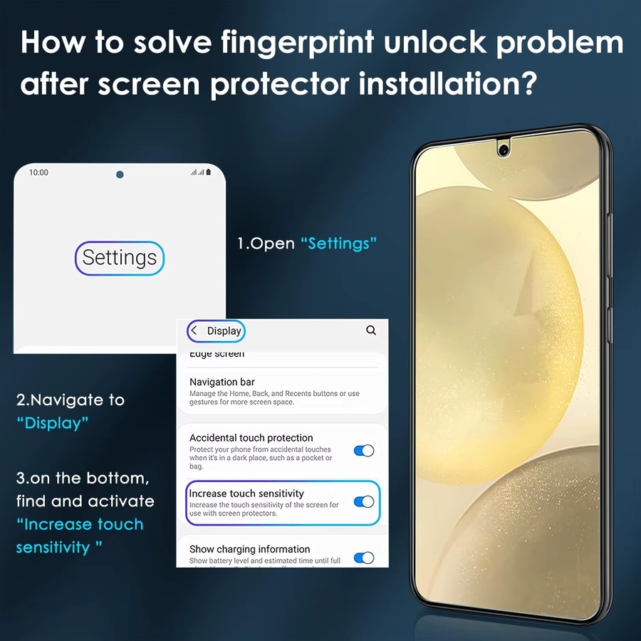 Samsung Galaxy S24 gehärtetes Glas transparent - Bild 3