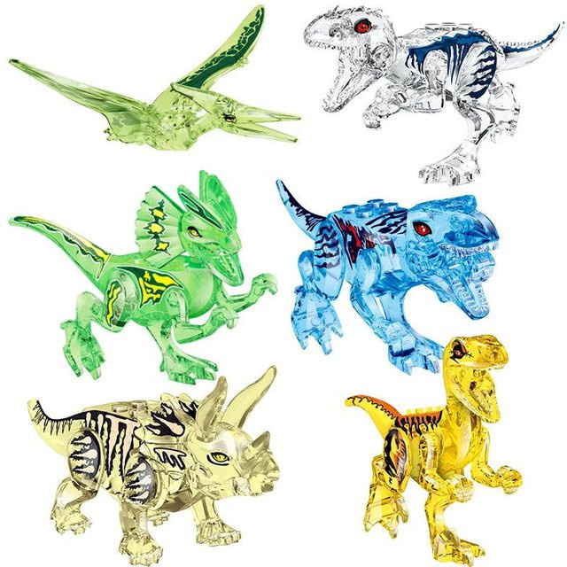 TOY LION Dinosaurier Bausteine, 8-teiliges Set, ab 2 Jahren - Bild 1