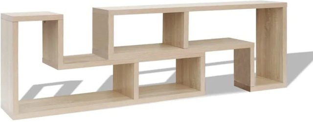 vidaXL Fernsehschrank L-förmig in Braun mit Medienfächern und zeitgenössischem Design - Bild 1