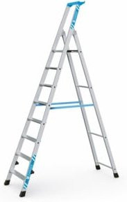 Zarges Nova S Stehleiter aus Aluminium mit 8 Stufen in Silber - Bild 1