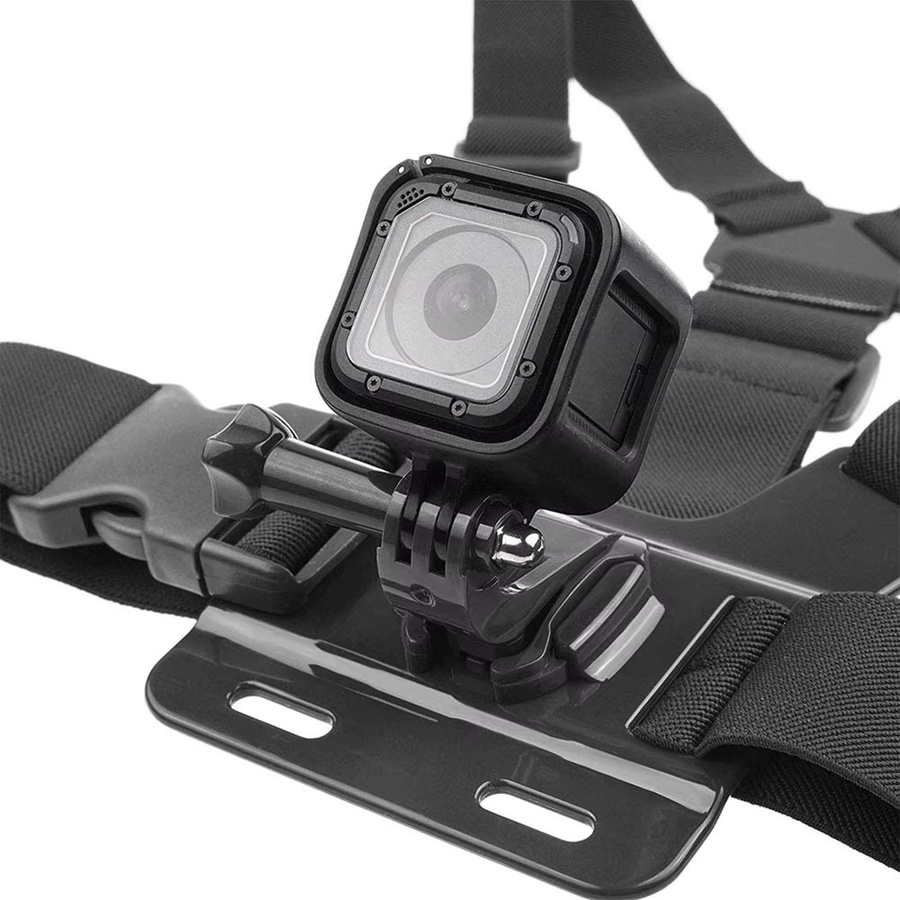 Brustgurt-Halterungsgürtel in Schwarz für GoPro Hero 12 11 10 9 8 7 6, Insta360 R X2 und DJI OSMO Action Zubehör - Bild 3