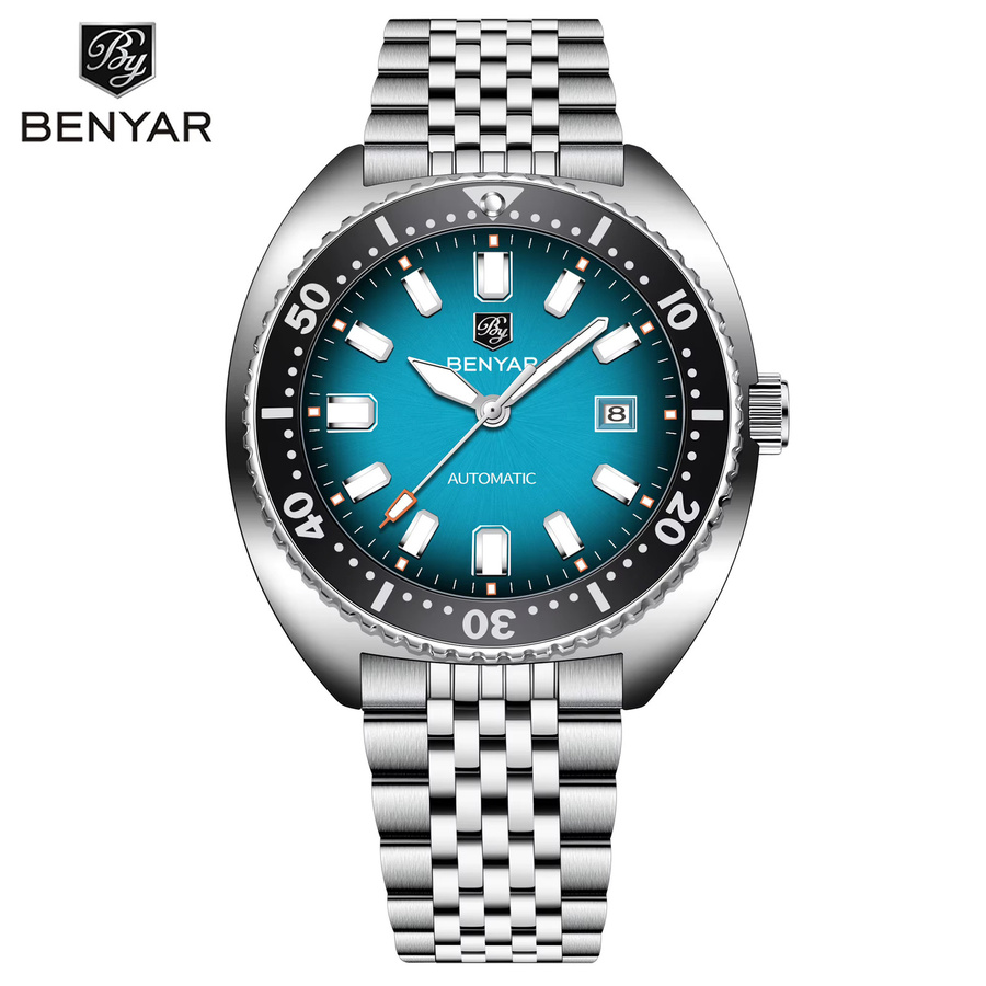 BENYAR Armbanduhr Automatik, Edelstahl, 42 mm, Herren, Grau - Bild 5