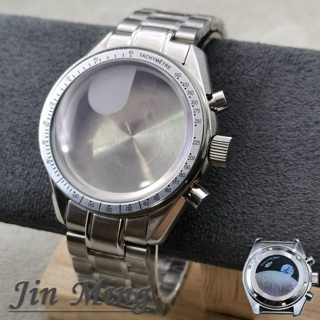 LUJIE Uhrenarmband Edelstahl, Silber, 39,7 mm - Bild 1