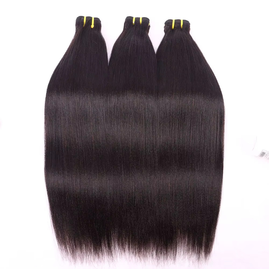 SWANEE Echthaar-Extensions Light Yaki Straight, 1B Natürliches Schwarz, Unisex - Bild 5